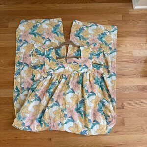 NWT Hayden Los Angeles Romantic Floral Wide leg Jumpsuit Size XL